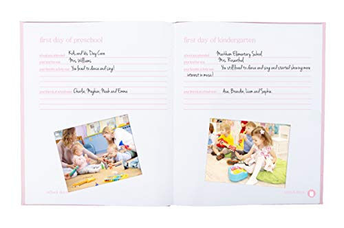 Pearhead Babybook, Pink Linen