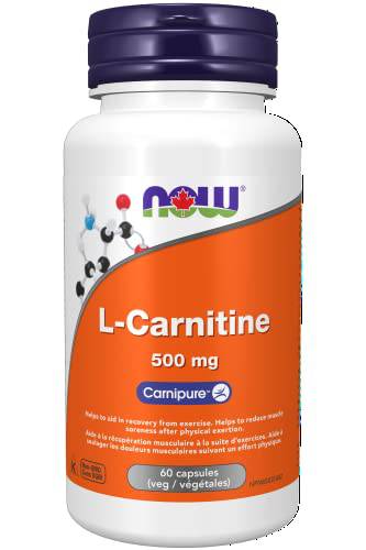 NOW L-carnitine, 500mg, 60 Veg Capsules 60 Count