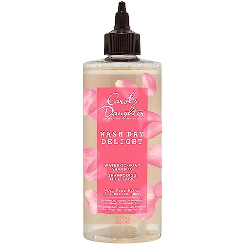 Carol's Daughter Wash Day Delight Water-to-Foam Sulfate Free Vegan Shampoo with Rose Water and Micellar Technology, Paraben Free, Silicone Free, Best for Kinky, Curly Hair, 16.9 fluid ounces