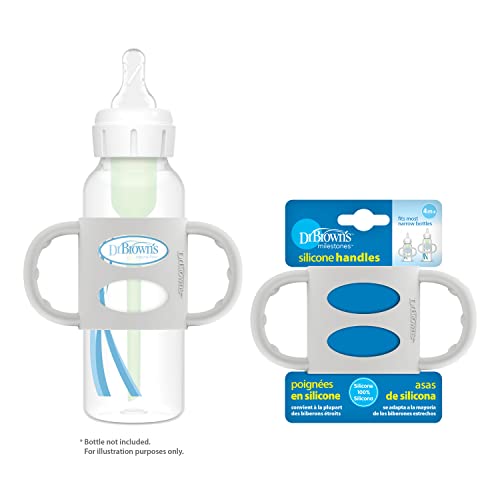 Dr. Brown's Milestones Silicone Handles for Standard Narrow Bottles Grey