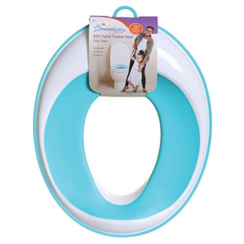 Dreambaby EZY-Potty Toilet Seat Topper - Toddler Potty Training Toilet Seat Attachment - Non-Slip and Great for Travel, Aqua