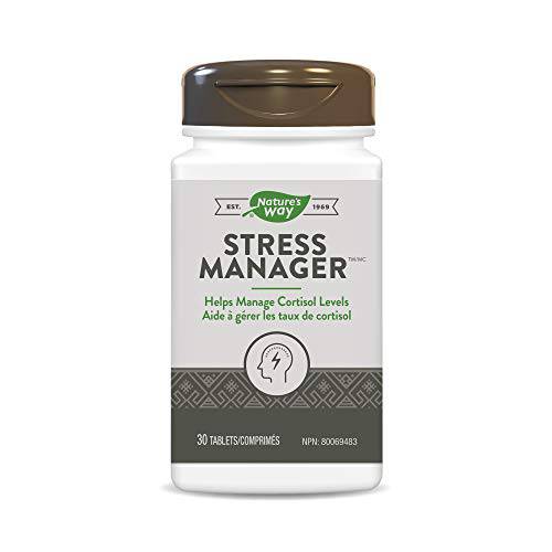 Nature's Way Stress Manager - Helps reduce the symptoms of stress such as fatigue, sleeplessness, irritability and inability to concentrate - Ashwagandha, Magnolia, L-Theanine- Phospatidylserine - 30 Tablets