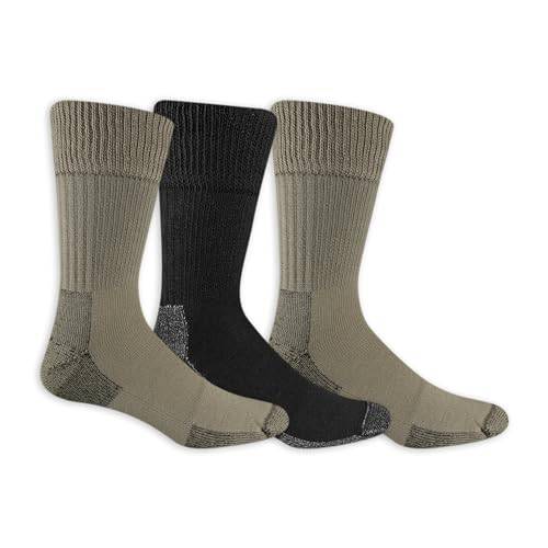 Dr. Scholl's Men's Advanced Relief Blisterguard Socks - 2 & 3 Pair Packs - Non-Binding Cushioned Moisture Management, Khaki, 13-15