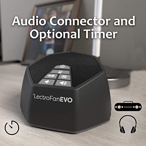 Adaptive Sound Technologies LectroFan Evo White Noise Sound Machine with 22 Unique Non-Looping Fan and White Noise Sounds and Sleep Timer, Charcoal