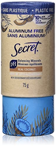 Secret Aluminum Free Deodorant, Coconut, 75 g