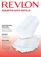 REVLON Moisturizing Paraffin Bath Wax Refills, 2 lbs., White, 907.2 g (Pack of 1)