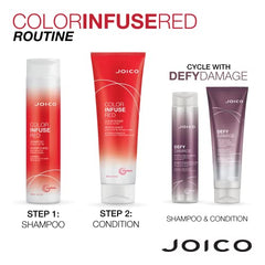 Joico Color Infuse Red Shampoo or Conditioner, Detangle and Tone Ginger Coloured Hair, Anti Frizz, Sulfate Free