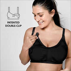 Medela 3 in 1 Nursing and Pumping Bra | Breathable, Lightweight for Ultimate Comfort When Feeding, Electric Pumping or in-Bra Pumping, Black XX-Large