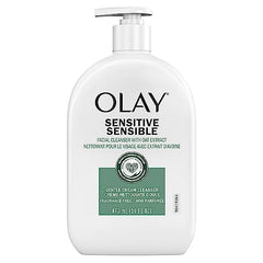 Olay Sensitive Facial Cleanser with Oat Extract Gentle Cream Cleanser, 473mL (16 fl oz)