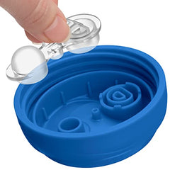 Chicco 7oz. Semi-Soft Trainer with Bite-Resistant Spout and Spill-Free Lid | Removable, Non-Slip Handles | Top-Rack Dishwasher Safe | Easy to Hold Ergonomic Indents | Blue| 6+ Months