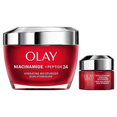 OLAY REGENERIST NIACINAMIDE FACE MOISTURIZER 50ML + OLAY REGENERIST MICRO-SCULPTING CREAM TRIAL/TRAVEL SIZE 15mL GIFT SET