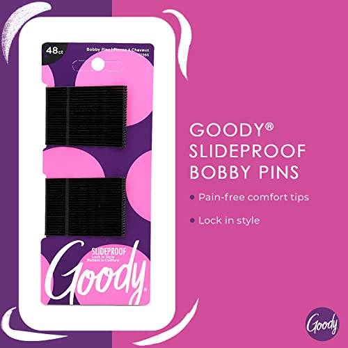 Goody Ouchless® Bob Pin, 2" Crimped, Double Dip; Black