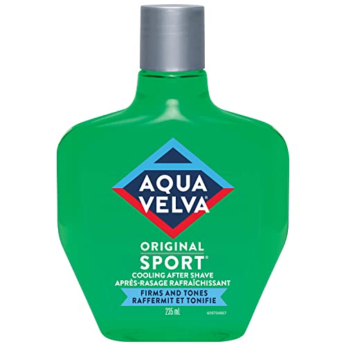 Aqua Velva After Shave for Men, Aftershave Balm Soothes, Cools, and Refreshes Skin, Original Sport, 235 ml