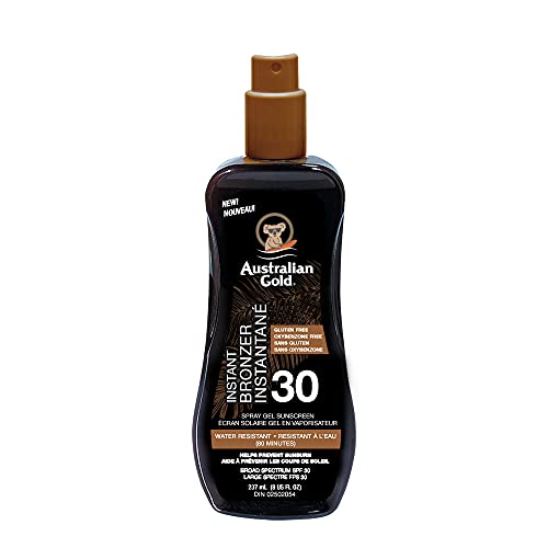 Australian Gold Spf 30 Spray Gel Bronzer, Fragrance: Cocoa Dreams, 237 Milliliters