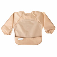 Tiny Twinkle Unisex Baby Full Sleeve 2 Pack Feeding Bibs, Sand Cinnamon, 2-4 Years US