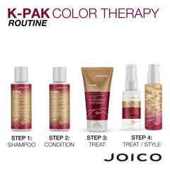 Joico K-Pak Color Therapy Color Protecting Shampoo, for Damaged, Conditioning, Heat Protectant with Argan and Keratin, Sulfate Free