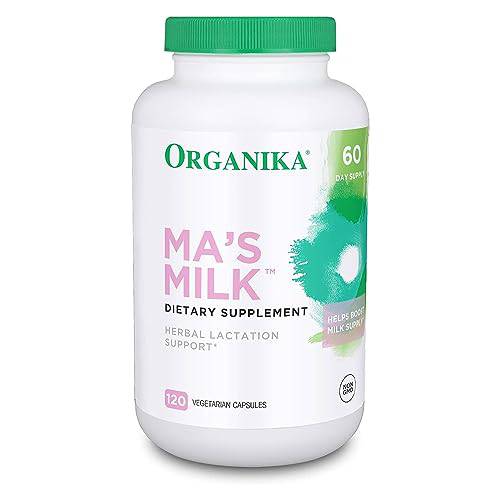 Organika Ma's Milk- Supports Breast Milk Production- Contains Blessed Thistle, Fenugreek, and Moringa- 120 vcaps