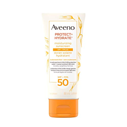 Aveeno Sun Aveeno Protect & Hydrate Moisturizing Sunscreen SPF 50, Oxybenzone free, 88 mL