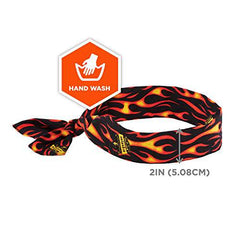 Ergodyne unisex-adult Chill-Its 6700 Evaporative Cooling Bandana, Flames, One Size