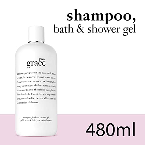 PHILOSOPHY pure grace 3-in-1 shampoo, shower gel & bubble bath for Women 480ml