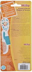 Nuby Comb and Brush Set Aqua, 2 Count (Pack of 1)