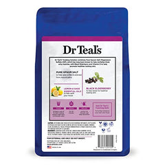 Dr Teal's Pure Epsom Salt Soaking Solution Black Elderberry with Vitamin D & Essential Oils