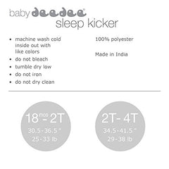 baby deedee Sleep Kicker Sleep Sack with Feet, Slate, 2-4T