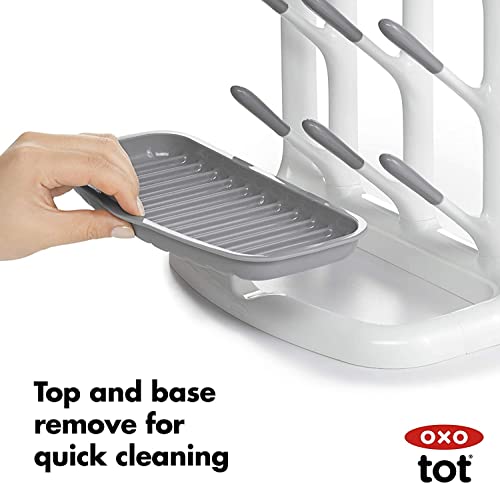 OXO Tot Space Saving Drying Rack, White and Grey, Pack of 1