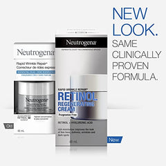 Neutrogena Rapid Wrinkle Repair Retinol Face Moisturizer, Fragrance Free, Daily Anti-Aging Face Cream with Retinol & Hyaluronic Acid to Fight Fine Lines, Wrinkles, & Dark Spots, 48mL