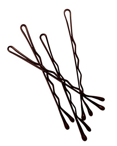 BaBylissPRO 2 Inch Crimped Bobby Pins, Half Pound Box in Brown