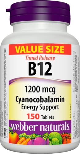 Vitamin B12, Cyanocobalamin, 1200 mcg Value Size