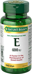 Nature's Bounty Vitamin E 400IU Pills and Supplement, Helps Maintain Health, 100 Softgels