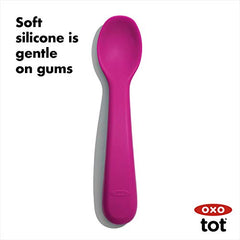 Oxo Tot Silicone Spoon Set Pink