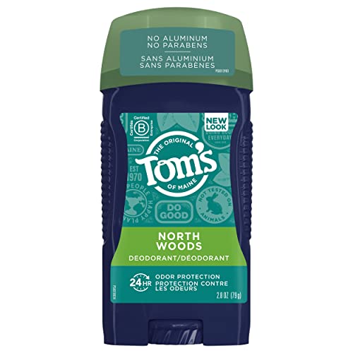 Tom’s of Maine Long-Lasting Aluminum-Free Deodorant for Men - Natural North Woods Scent - 2.8 Oz - Pack of 1 (Packaging May Vary)