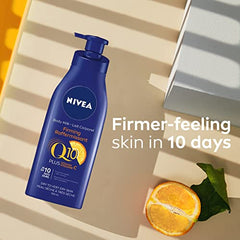 NIVEA Q10+ Firming Body Milk, 473ml | Formulated with 2 antioxidants : Q10 coenzyme + Vitamin C for healthy looking skin