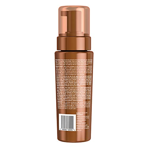 Jergens Natural Glow Instant Sun Sunless Tanning Mousse, Light Bronze, 180 mL