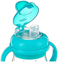 OXO Tot Transitions Soft Spout Sippy Cup with Removable Handles, Teal, 6 Ounce