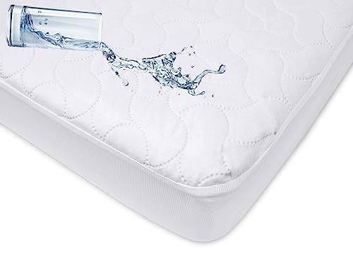 American Baby Company Waterproof Fitted Porta/Mini Crib Protective Mattress Pad Cover, White (1 Count), for Boys and Girls
