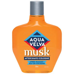 Aqua Velva Cologne and After Shave for Men, Aftershave Balm with Masculine Fragrance, Musk, 235 ml