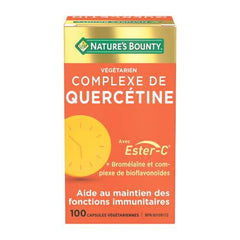 Nature's Bounty Vegetarian Quercetin Complex with Ester-C, Helps to maintain immune function, 100 Capsules