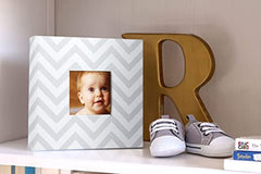 Pearhead Chevron Baby Photo Album, Gray