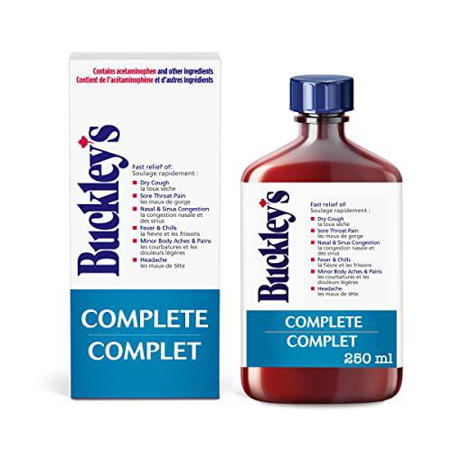 Buckley's Complete Syrup for Cough, Cold & Flu Relief, 250 mL (Packaging May Vary)