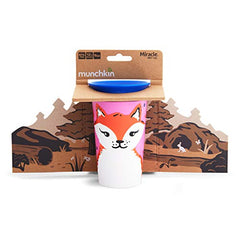 Munchkin Miracle 360 Wild Love Sippy Cup, 9 Ounce, Fox