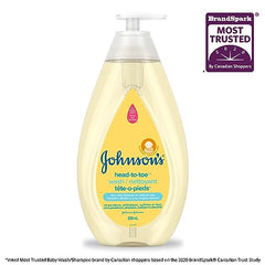Johnson's Baby Wash and Shampoo for Baths, Head-to-Toe, Tear Free, 800 ml & Lotion, Body Moisturizer for Dry, Delicate Skin, 800ml, Regimen Pack of 2 (2x800ml)