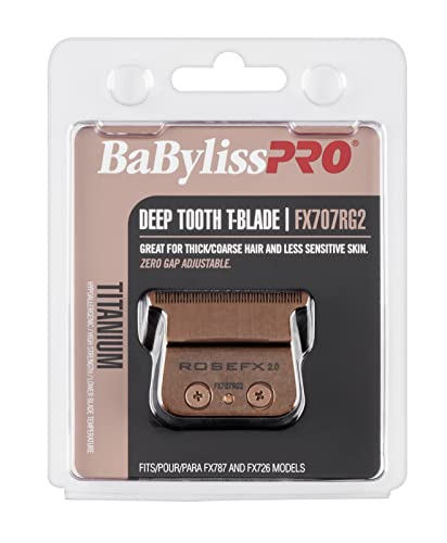 BaBylissPRO Barberology Deep Tooth Rose Gold Trimmer Replacement Blade, 1 Count