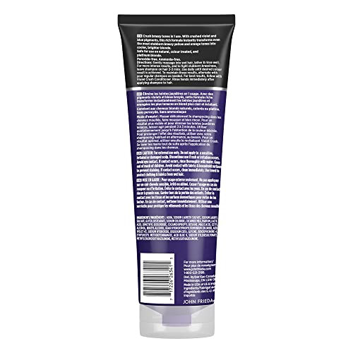 John Frieda Violet Crush Toning Shampoo for Blonde Hair | Intense Purple Shampoo for Brass Repair of Natural and Colour-Treated Blonde Hair | Pack of 2