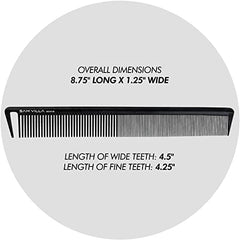SAM VILLA Signature Series Long Cutting Comb, Black