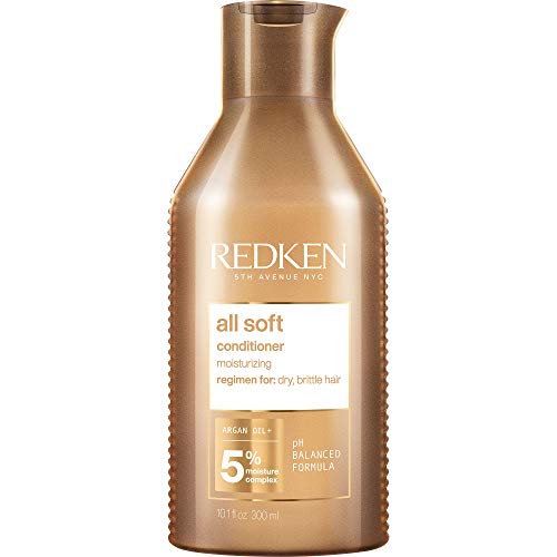 Redken Conditioner, All Soft Conditioner, Sulfate Free Hair Conditioner, For Dry/Brittle Hair, Moisturizes & Provides Intense Softness, With Argan Oil, 300 ML