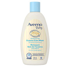 Aveeno Baby Eczema Care Wash for cleanses & soothes eczema prone skin, Colloidal Oatmeal - Fragrance Free, 236mL