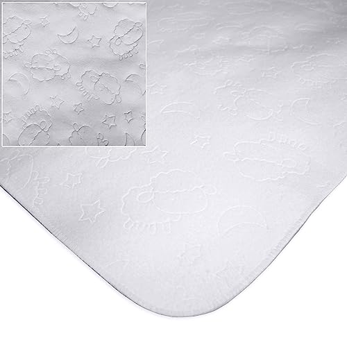American Baby Company Waterproof Reusable Embossed Quilt-Like Flat Crib Protective Mattress Pad Cover for Babies, Adults and Pets
